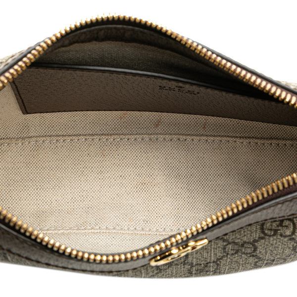 グッチ GGスプリーム オフィディア スモール ショルダーバッグ 735145 ブラウン PVC レザー レディース GUCCI 【中古】