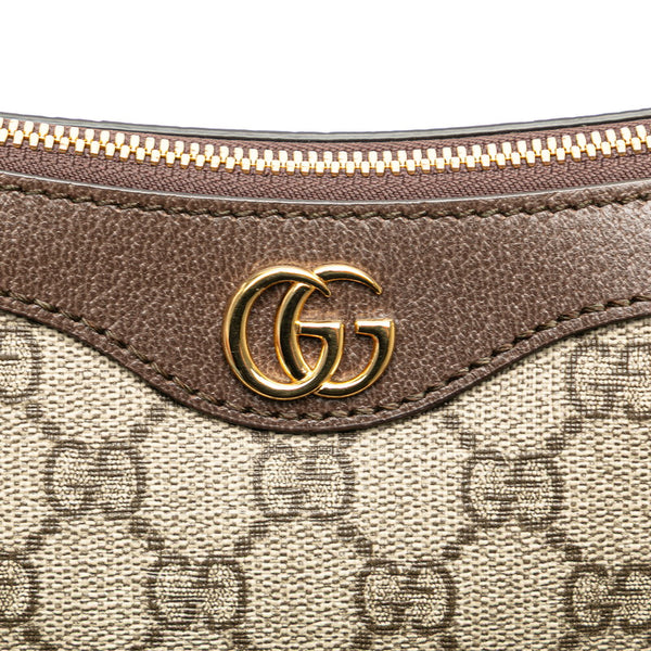 グッチ GGスプリーム オフィディア スモール ショルダーバッグ 735145 ブラウン PVC レザー レディース GUCCI 【中古】