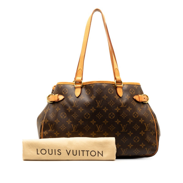 ルイ ヴィトン モノグラム バティニョール オリゾンタル ショルダーバッグ M51154 ブラウン PVC レザー レディース LOUIS VUITTON 【中古】