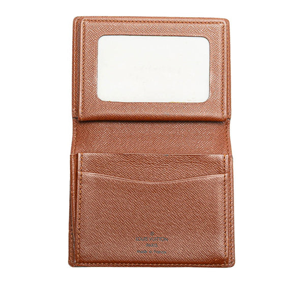 ルイ ヴィトン モノグラム ジャポンサンガプール カードケース パスケース M60530 ブラウン PVC レザー レディース LOUIS VUITTON 【中古】
