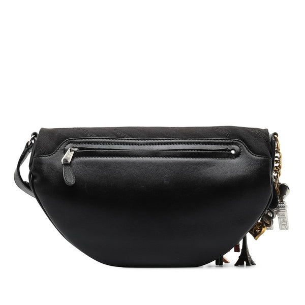 バレンシアガ スーベニアXS ボディバッグ ウエストバッグ 518163 ブラック キャンバス レザー レディース BALENCIAGA 【中古】