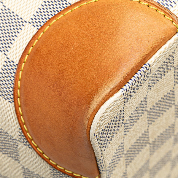 ルイ ヴィトン ダミエ アズール ハムステッドMM ショルダーバッグ トートバッグ N51206 ホワイト PVC レザー レディース LOUIS VUITTON 【中古】