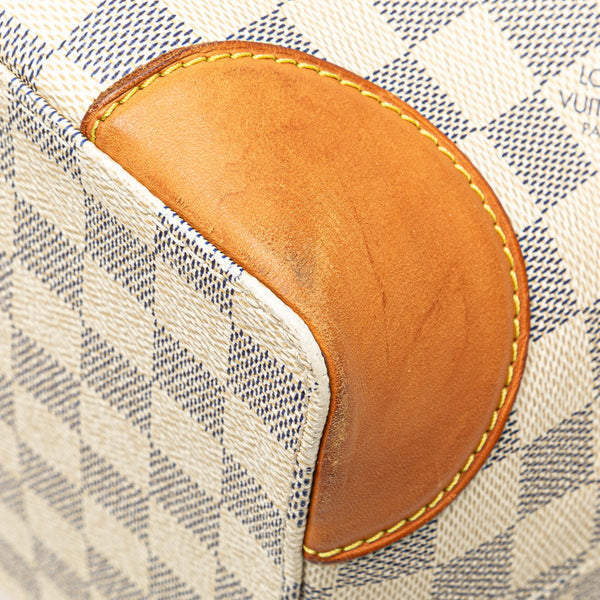 ルイ ヴィトン ダミエ アズール ハムステッドMM ショルダーバッグ トートバッグ N51206 ホワイト PVC レザー レディース LOUIS VUITTON 【中古】