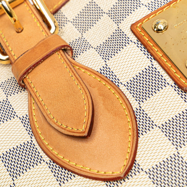 ルイ ヴィトン ダミエ アズール ハムステッドMM ショルダーバッグ トートバッグ N51206 ホワイト PVC レザー レディース LOUIS VUITTON 【中古】