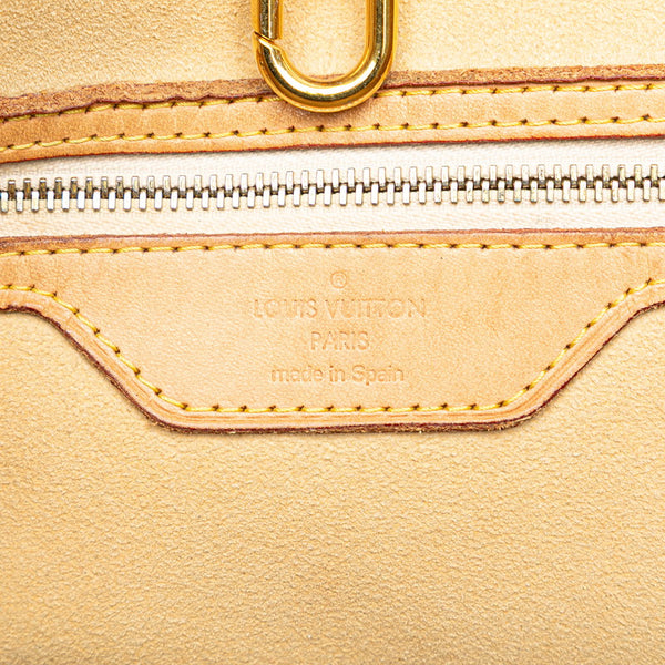 ルイ ヴィトン ダミエ アズール ハムステッドMM ショルダーバッグ トートバッグ N51206 ホワイト PVC レザー レディース LOUIS VUITTON 【中古】