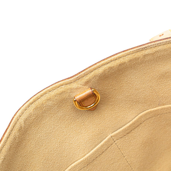 ルイ ヴィトン ダミエ アズール ハムステッドMM ショルダーバッグ トートバッグ N51206 ホワイト PVC レザー レディース LOUIS VUITTON 【中古】