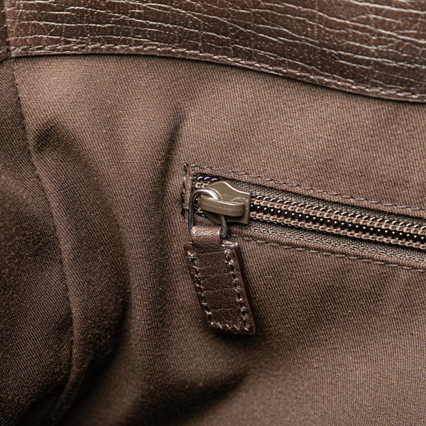 グッチ GGスプリーム ハンドバッグ 141976 ベージュ ブラウン PVC レザー レディース GUCCI 【中古】