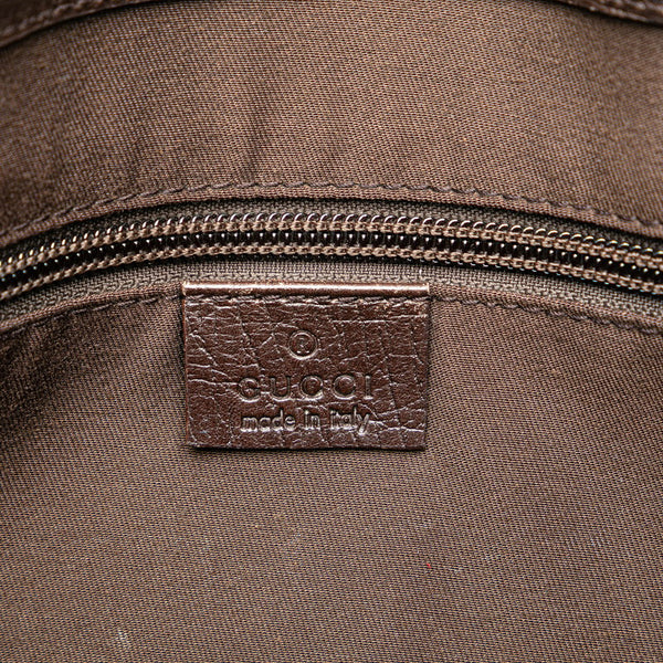 グッチ GGスプリーム ハンドバッグ 141976 ベージュ ブラウン PVC レザー レディース GUCCI 【中古】