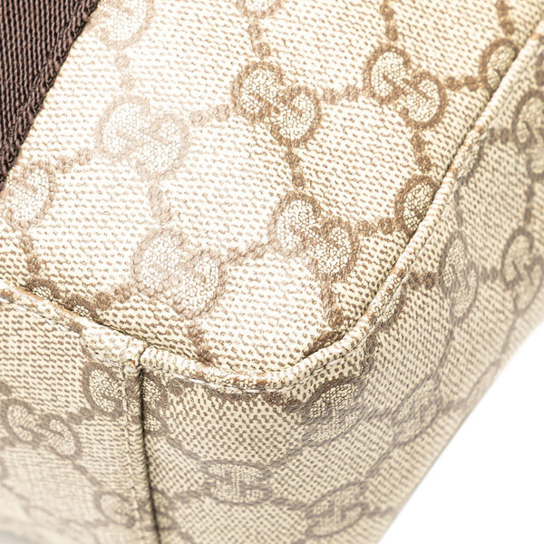 グッチ GGスプリーム ハンドバッグ 141976 ベージュ ブラウン PVC レザー レディース GUCCI 【中古】