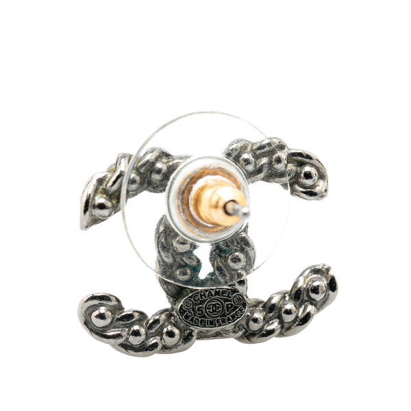 シャネル ココマーク ピアス ブラック メタル レディース CHANEL 【中古】