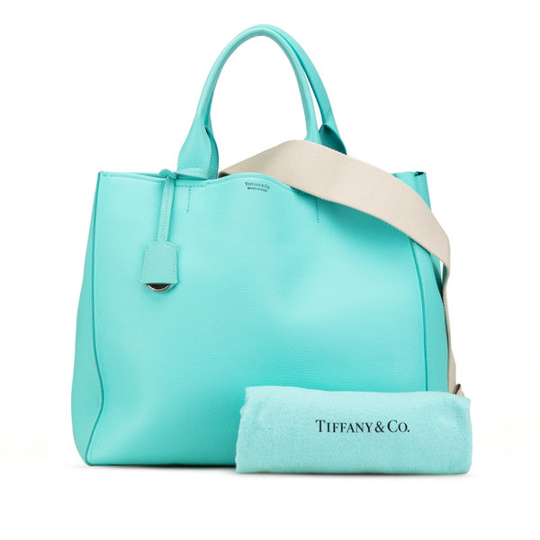 ティファニー ハンドバッグ ショルダーバッグ 2WAY ティファニーブルー レザー レディース TIFFANY&Co. 【中古】