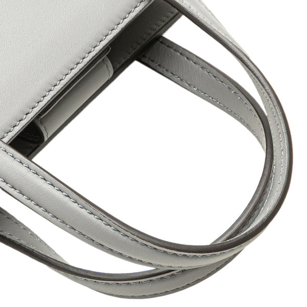 グッチ GGリボン ハンドバッグ ショルダーバッグ 2WAY 443089 グレー レザー レディース GUCCI 【中古】