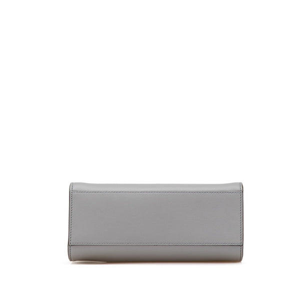 グッチ GGリボン ハンドバッグ ショルダーバッグ 2WAY 443089 グレー レザー レディース GUCCI 【中古】