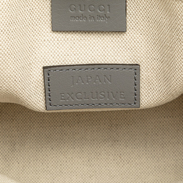 グッチ GGリボン ハンドバッグ ショルダーバッグ 2WAY 443089 グレー レザー レディース GUCCI 【中古】