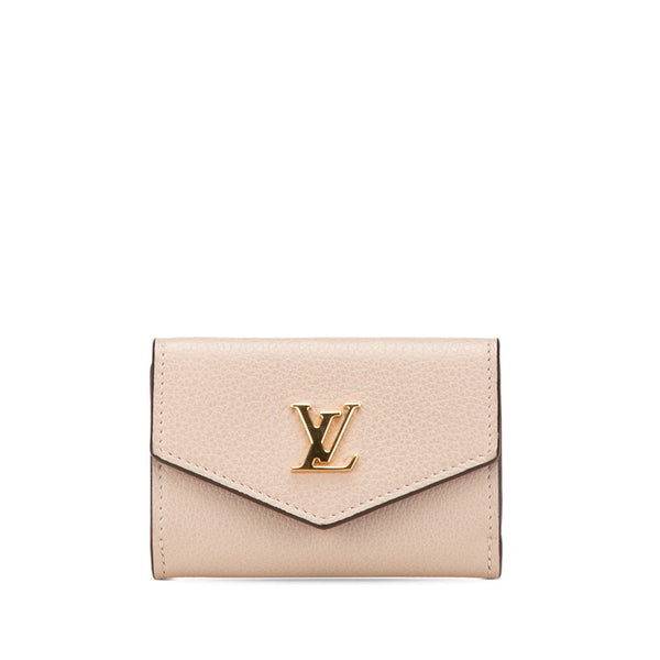 ルイ ヴィトン ポルトフォイユ ロック ミニ 三つ折り財布 M69340 グレージュ レザー レディース LOUIS VUITTON 【中古】