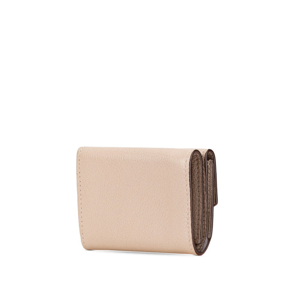 ルイ ヴィトン ポルトフォイユ ロック ミニ 三つ折り財布 M69340 グレージュ レザー レディース LOUIS VUITTON 【中古】