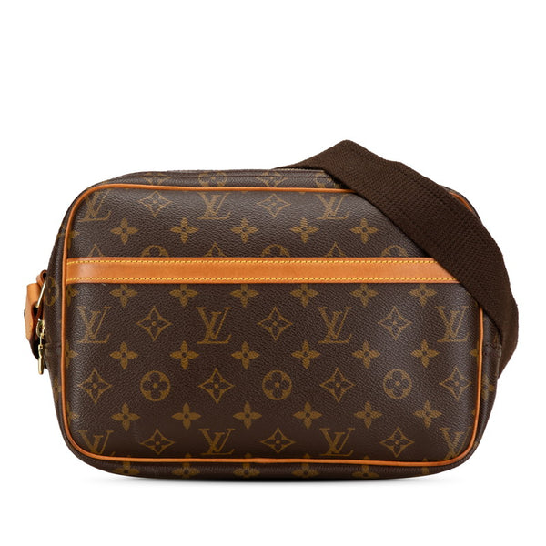 ルイ ヴィトン モノグラム リポーターPM 斜め掛け ショルダーバッグ M45254 ブラウン PVC レザー レディース LOUIS VUITTON 【中古】