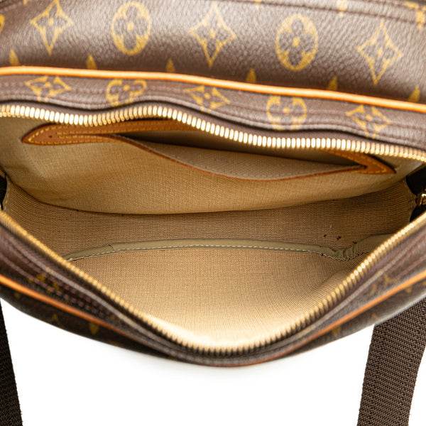 ルイ ヴィトン モノグラム リポーターPM 斜め掛け ショルダーバッグ M45254 ブラウン PVC レザー レディース LOUIS VUITTON 【中古】