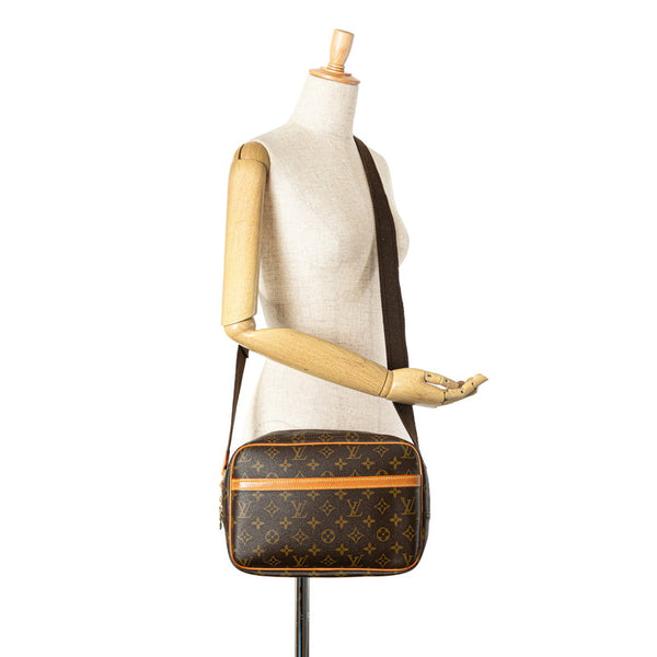 ルイ ヴィトン モノグラム リポーターPM 斜め掛け ショルダーバッグ M45254 ブラウン PVC レザー レディース LOUIS VUITTON 【中古】