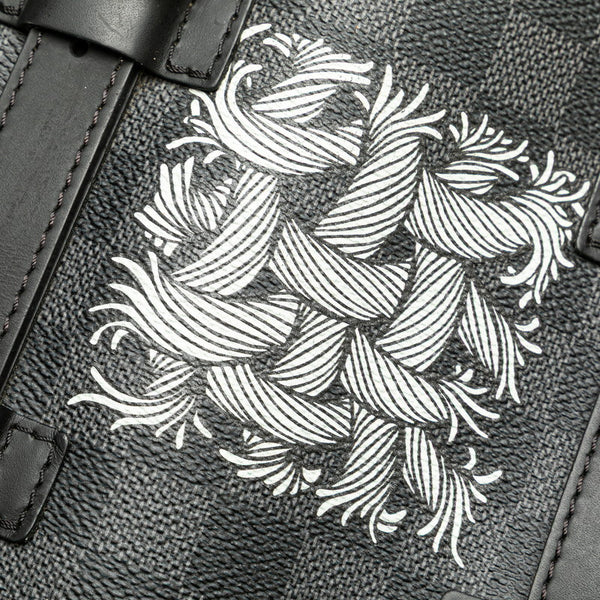 ルイ ヴィトン ダミエ グラフィット ネメス クリストファーPM リュック バックパック N41571 ブラック PVC レザー メンズ LOUIS VUITTON 【中古】