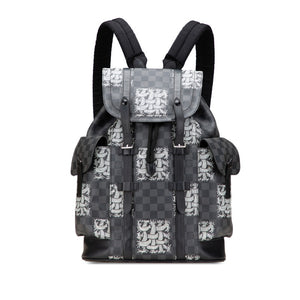 ルイ ヴィトン ダミエ グラフィット ネメス クリストファーPM リュック バックパック N41571 ブラック PVC レザー メンズ LOUIS VUITTON 【中古】
