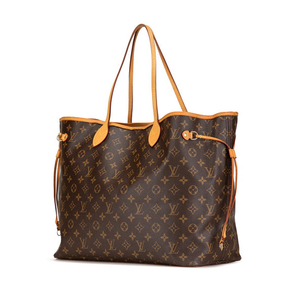 ルイ ヴィトン モノグラム ネヴァーフルGM トートバッグ ショルダーバッグ M40157 ブラウン PVC レザー レディース LOUIS VUITTON 【中古】