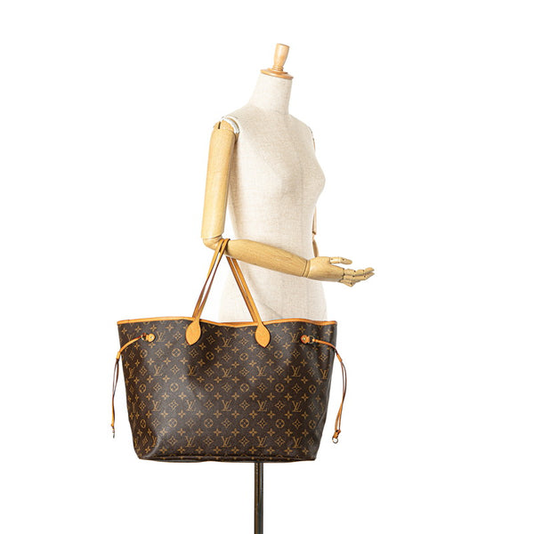 ルイ ヴィトン モノグラム ネヴァーフルGM トートバッグ ショルダーバッグ M40157 ブラウン PVC レザー レディース LOUIS VUITTON 【中古】
