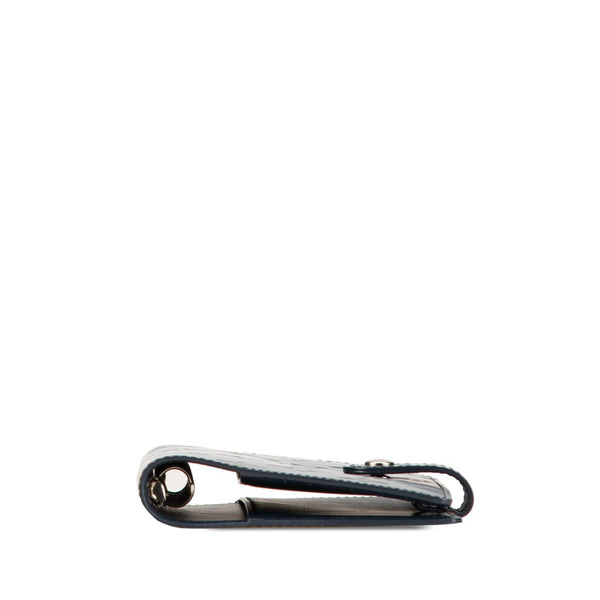 ルイ ヴィトン モノグラム マット アジェンダ PM 手帳カバー 6穴 R20935 ネイビー レザー メンズ LOUIS VUITTON 【中古】
