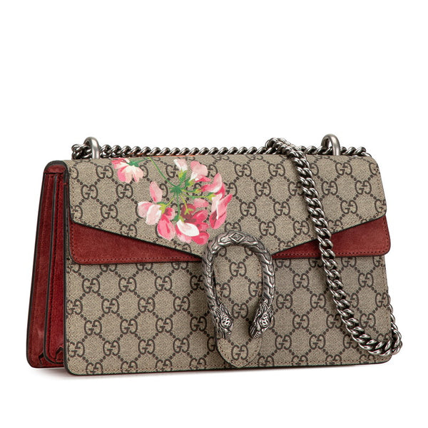 グッチ GGブルームス ディオニュソス チェーン ショルダーバッグ 400249 ベージュ ワインレッド PVC スウェード レディース GUCCI 【中古】