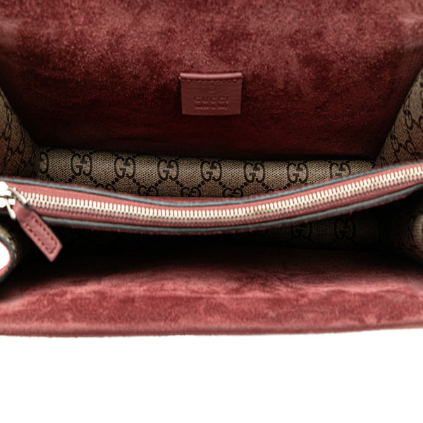 グッチ GGブルームス ディオニュソス チェーン ショルダーバッグ 400249 ベージュ ワインレッド PVC スウェード レディース GUCCI 【中古】