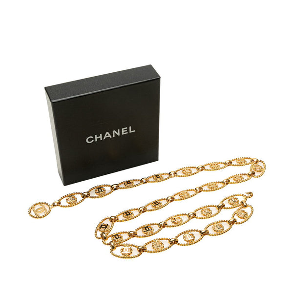 シャネル ココマーク チェーン ベルト ゴールド メッキ レディース CHANEL 【中古】