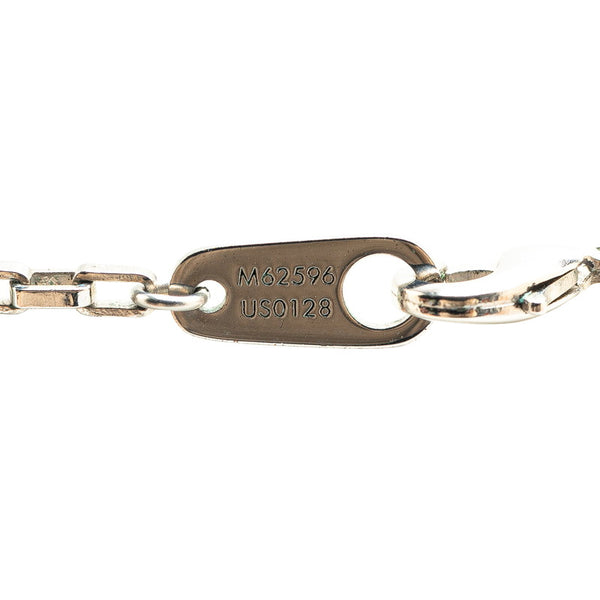 ルイ ヴィトン コリエ ダミエカラーズ ネックレス M62596 ブルー シルバー メタル レディース LOUIS VUITTON 【中古】