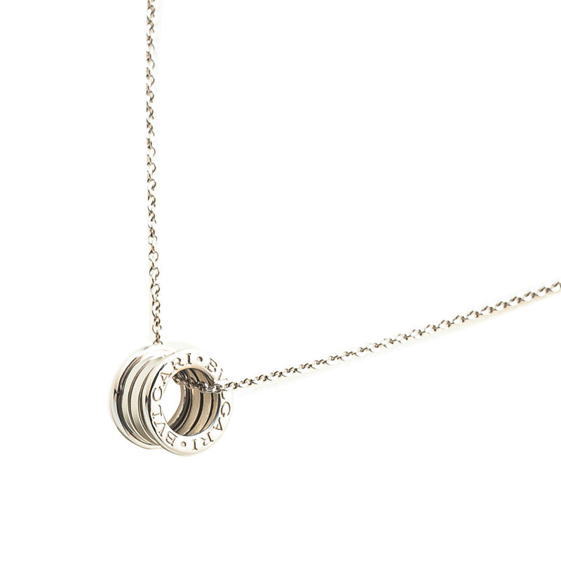 ブルガリ ビーゼロワン 3バンド ペンダントネックレス K18WG ホワイトゴールド レディース BVLGARI 【中古】