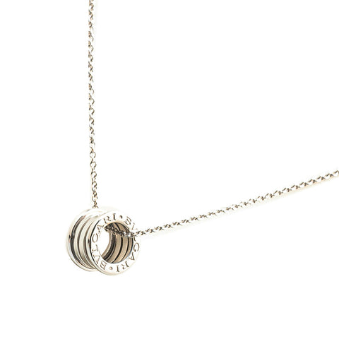 ブルガリ ビーゼロワン 3バンド ペンダントネックレス K18WG ホワイトゴールド レディース BVLGARI 【中古】