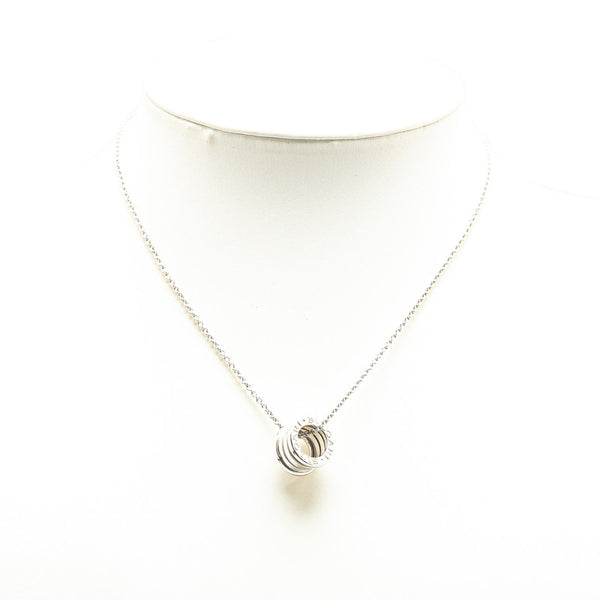 ブルガリ ビーゼロワン 3バンド ペンダントネックレス K18WG ホワイトゴールド レディース BVLGARI 【中古】