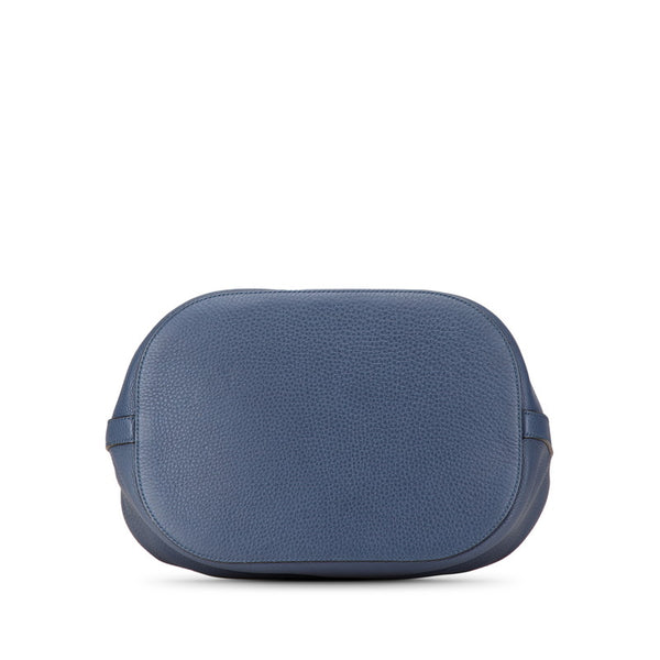 グッチ バンブー ハンドバッグ ショルダーバッグ 2WAY 387613 ブルー レザー レディース GUCCI 【中古】