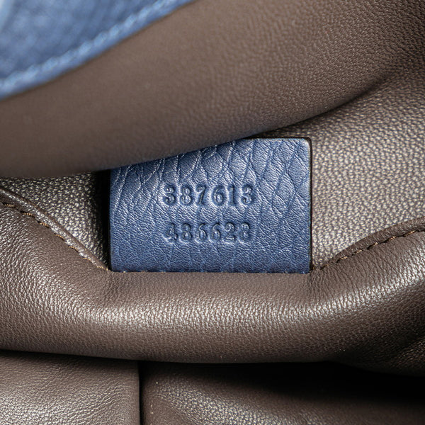 グッチ バンブー ハンドバッグ ショルダーバッグ 2WAY 387613 ブルー レザー レディース GUCCI 【中古】