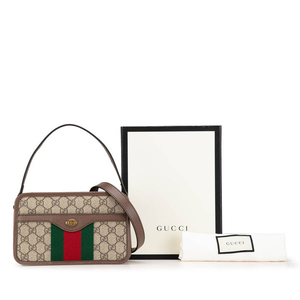 グッチ GGスモール オフディア ハンドバッグ ショルダーバッグ 2WAY 598130 ベージュ マルチカラー PVC レザー レディース GUCCI 【中古】