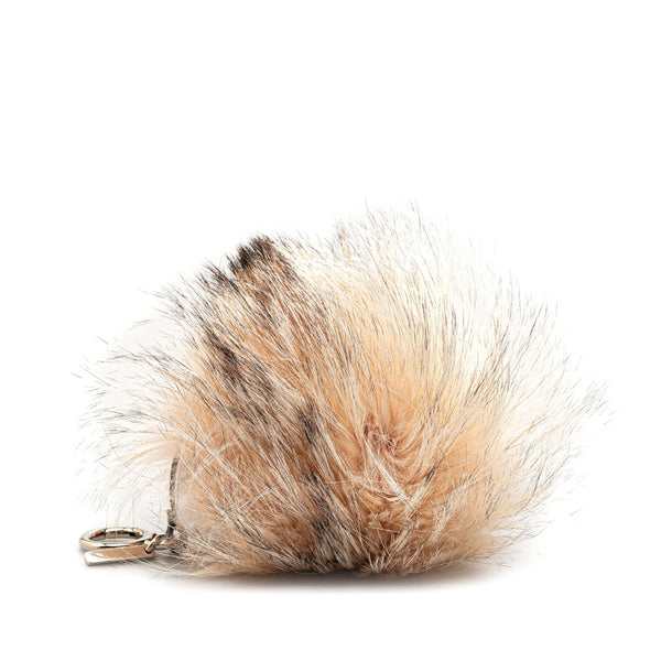 フェンディ モンスター キーホルダー チャーム オレンジ レッド  ファー レディース FENDI 【中古】