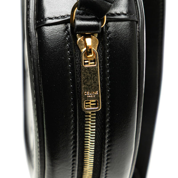 セリーヌ トリオンフ ショルダーバッグ ブラック レザー レディース CELINE 【中古】