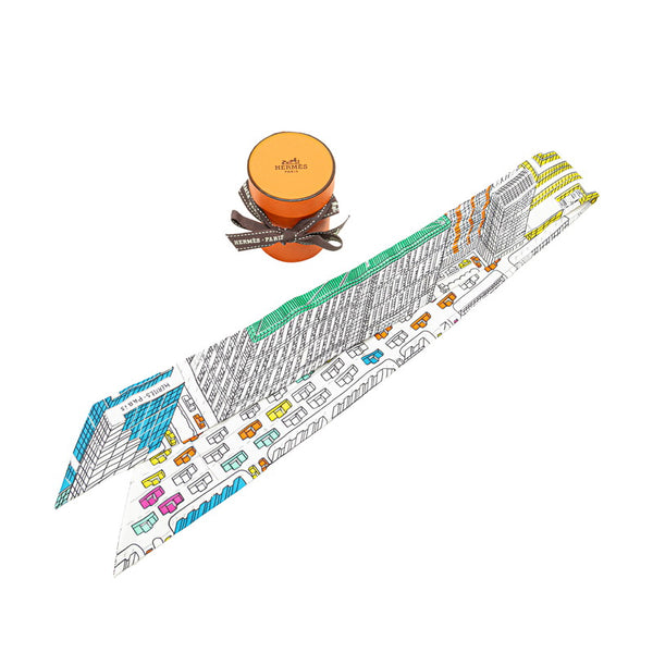 エルメス ツイリー PANTIN CITY パンタン シティ スカーフ マルチカラー シルク レディース HERMES 【中古】