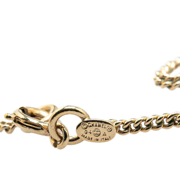 シャネル ココマーク ネックレス ピンク プラスチック ラインストーン レディース CHANEL 【中古】