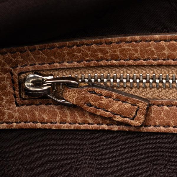 グッチ GGキャンバス バンブー トートバッグ 232946 ベージュ ブラウン キャンバス レザー レディース GUCCI 【中古】