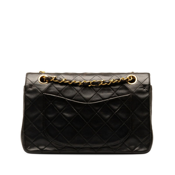 シャネル マトラッセ23 ココマーク Wフラップ チェーン ショルダーバッグ ブラック ラムスキン レディース CHANEL 【中古】