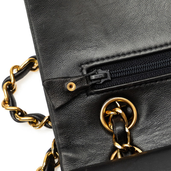 シャネル マトラッセ23 ココマーク Wフラップ チェーン ショルダーバッグ ブラック ラムスキン レディース CHANEL 【中古】