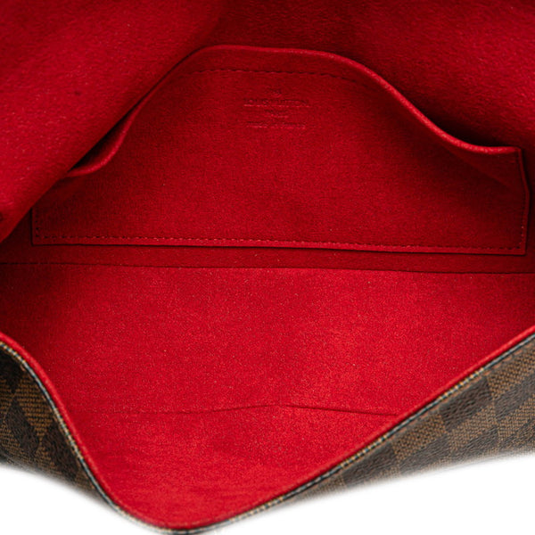 ルイ ヴィトン ダミエ ラヴェッロPM ハンドバッグ ショルダーバッグ N60007 ブラウン PVC レザー レディース LOUIS VUITTON 【中古】