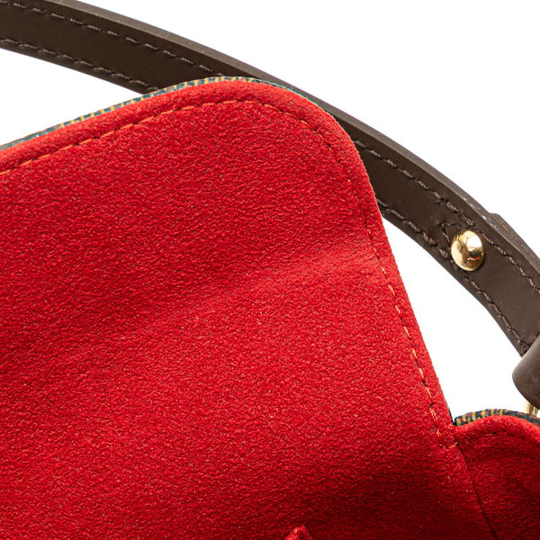 ルイ ヴィトン ダミエ ラヴェッロPM ハンドバッグ ショルダーバッグ N60007 ブラウン PVC レザー レディース LOUIS VUITTON 【中古】