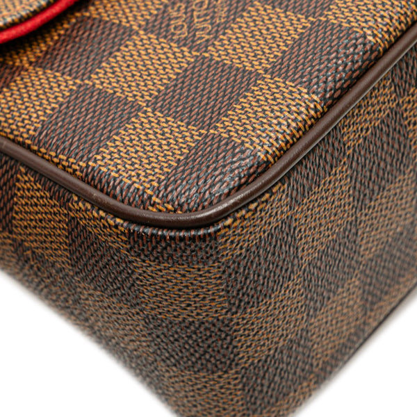 ルイ ヴィトン ダミエ ラヴェッロPM ハンドバッグ ショルダーバッグ N60007 ブラウン PVC レザー レディース LOUIS VUITTON 【中古】