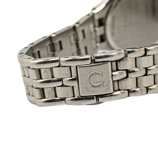 オメガ デビル シンボル 腕時計 クオーツ アイボリー文字盤 ステンレススチール レディース OMEGA 【中古】