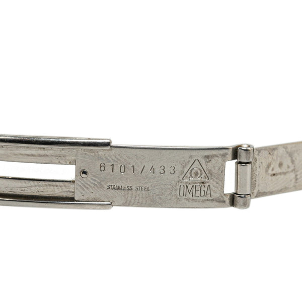 オメガ デビル シンボル 腕時計 クオーツ アイボリー文字盤 ステンレススチール レディース OMEGA 【中古】